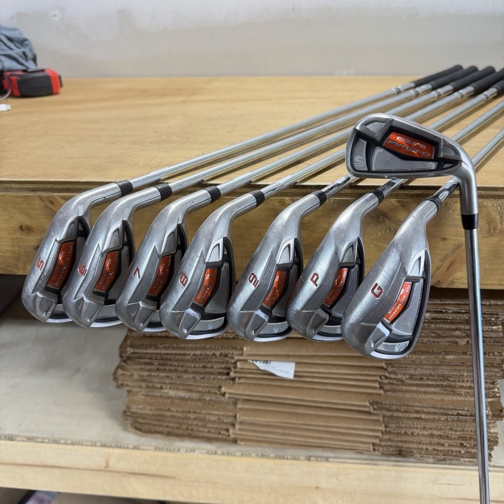 Cobra AMP-D Iron Set 8pcs 4-PW GW Steel Stiff Flex Right Handed Golf Clubs